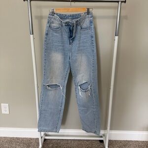 SHEIN Light Blue Flare & Wide Leg Jeans